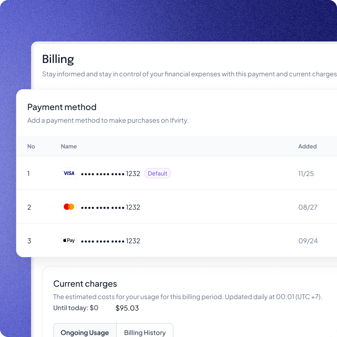 Ifvirty UI Design